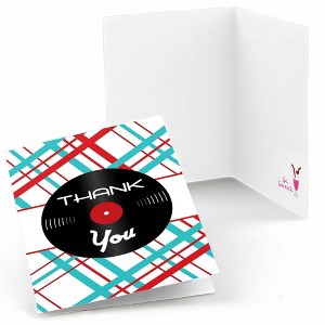 Big Dot of Happiness 50's Sock Hop - 1950s Rock N Roll Party Thank You Cards (8 count) - 1 of 4