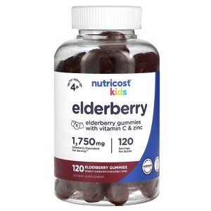 Nutricost Kids, Elderberry, Ages 4+, 1,750 mg, 120 Gummies - 1 of 2