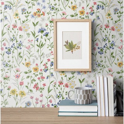 Multicolor Floral Peel and Stick Vinyl Wallpaper Roll