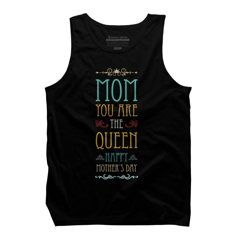 Men's Design By Humans Mother's Day Mom Queen By tmsarts Tank Top, 1 of 3