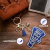 The Mardi Gras Krewe Sparkling Blue and Silver Rhinestone Cheerleader Megaphone Keychain – Perfect Bag or Purse Charm Accessory - 4 of 4