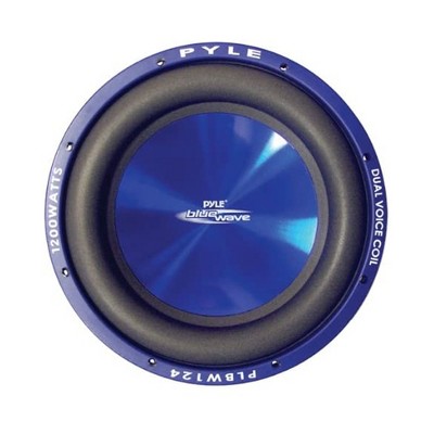 Pyle PLBW104 10 Inch 1000 Watt Injection Molded Cone Car Audio Subwoofer with High Temperature Dual Kapton Voice Coil, Blue