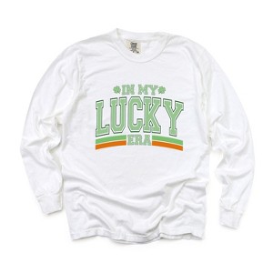 Simply Sage Market Women's In My Lucky Era Long Sleeve Garment Dyed Tee - 1 of 3