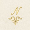 Linum Home Textiles 100% Turkish Cotton MONICA Gold Thread 2PC Embellished Washcloth Set - 3 of 3