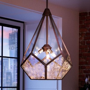 Urban Ambiance Luxury Mid-Century Modern Modern Chandelier,  25-7/8" x 19",  Olde Bronze Finish, UHP2851 - 1 of 4