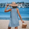 Women's Sleeveless Lace Detail V-Neck Mini Cover-Up Dress - Cupshe - 4 of 4