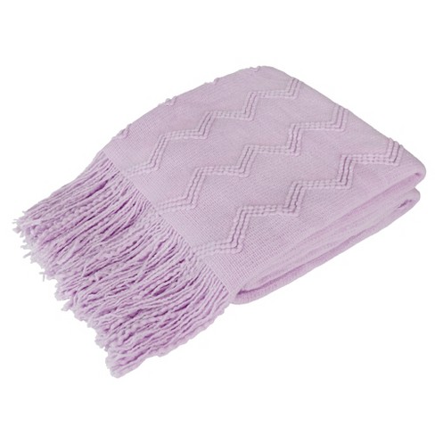 Purple best sale knitted throw