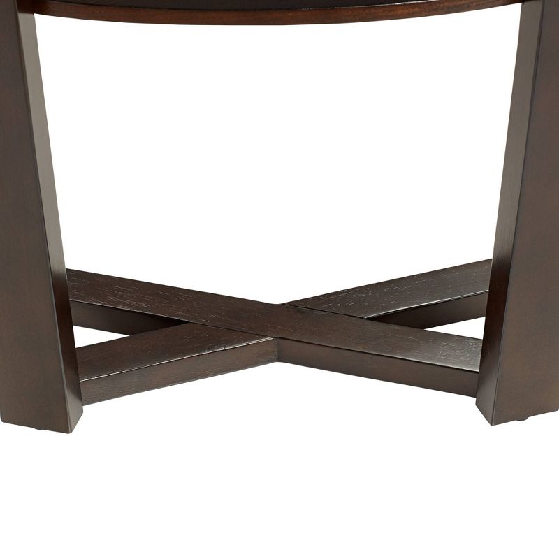 Elm Lane Conrad Modern Rich Wood Console Table 47 1/2" x 18" with Shelf Dark Brown Crisscross Leg for Living Room Bedroom Bedside Entryway Home Office, 5 of 10