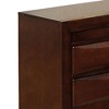 Royal Hampton Nightstand, Spacious Top, Nickel, 3 Drawers, Cherry Brown Solid Wood - 2 of 4