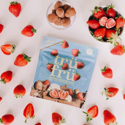 Tru Fru White and Milk Chocolate Frozen Strawberries - 8oz