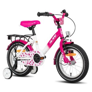 HILAND Starry Kids Bike for Girls, Rear Rack, Training Wheel - 1 of 4