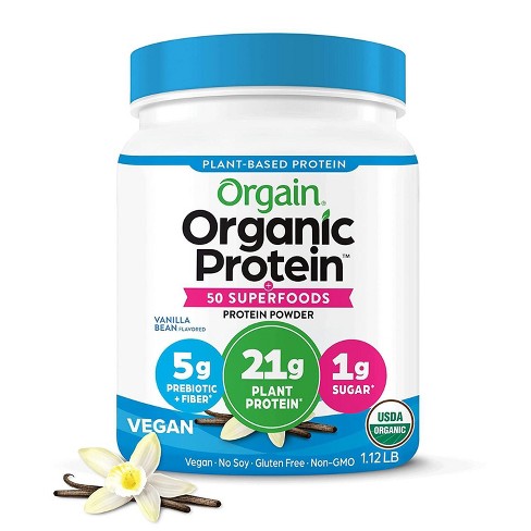 Orgain Organic Vegan Protein & Superfoods Plan Based Powder - Vanilla - 18oz - image 1 of 4