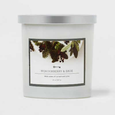 Glass Jar Candle Wonder Berry & Sage White - Threshold™