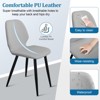 Sapphtopaz Modern Dining Chairs with Metal Legs PU Upholstered Kitchen Chair with Shell-Shaped Dining Room Chair for Kitchen,Restaurant - 4 of 4