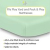 BreathableBaby All-in-One Fitted Sheet & Waterproof Cover, For 39" x 27" Play Yard Mattress (2-Pack), Mint Green - 2 of 4