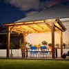 GDFStudio Eira Modern 13ft x 10ft Modern Wooden Garden Gazebo with Metal Roof - 2 of 4