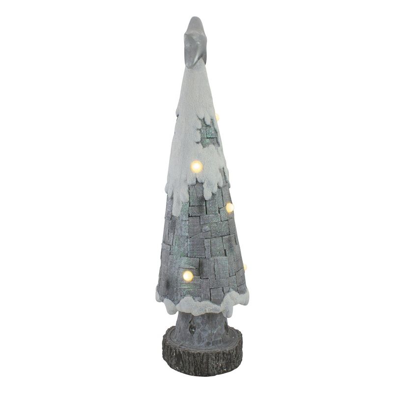 Northlight 29" LED Lighted Gray and White Tabletop Christmas Tree, 2 of 6