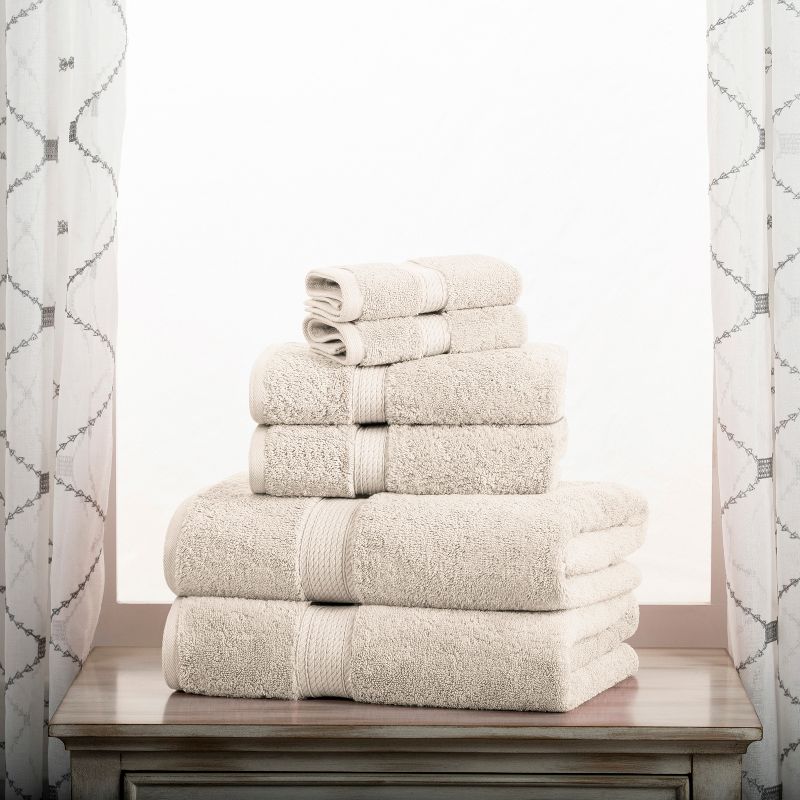 Premium Cotton 800 GSM Heavyweight Plush Luxury 6 Piece Bathroom Towel Set by Blue Nile Mills, 4 of 11