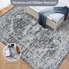 coucheta Washable Area Rug, Vintage Distressed Hallway Floor Carpet, Non-Slip Non-Shedding Soft Bedside Rug, Low Pile Foldable Print Rug - 3 of 4