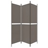 vidaXL 3-Panel Fabric Room Divider - Ideal for Privacy and Sunblock, Easy Assembly, Durable Iron Frame - Anthracite, Measures 59.1"x70.9" - 4 of 4