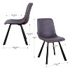 Hybition Suburban Sophistication Modern Leather Dining Chair with Metal Legs - 2 of 4