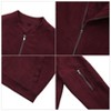 Clearlove Men's Suede-Look Aviation Bomber Jacket Vintage-Inspired Faux Leather Jacket with Quilted Lining - 4 of 4
