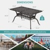 Dining Table with 2" Umbrella Hole and Adjustable Foot Pads for Garden, Backyard, Deck - 2 of 4