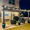 DOMETOUR 11 x 16 FT Outdoor Retractable Aluminum Pergola with Weather-Resistant Canopy, Patio Grill Gazebo for Courtyard, Dark Gray - 2 of 4