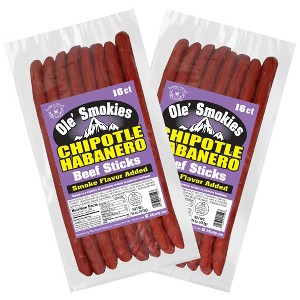 Buffalo Bills Chipotle Habanero Ole' Smokies 16-ct Bulk 9-Inch Beef Sticks (two 1-lb bags) - 1 of 4