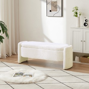 Bella Depot Ottoman Oval Storage Bench with Large Storage Space - 1 of 4