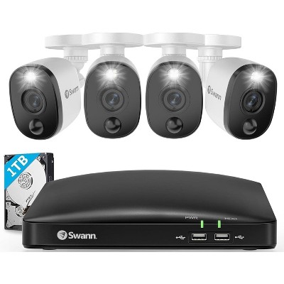 Swann DVR Security System, SWPRO Square Spotlight Bullet Camera, 84580 Hub
