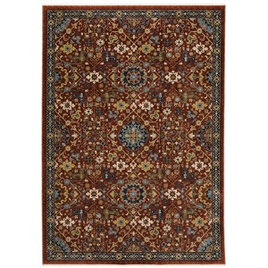 Oriental Weavers A006R1200296ST Aberdeen 006R1 Rectangle Traditional Rug Red - 6 ft. 7 in. x 9 ft. 6 in. - 1 of 4