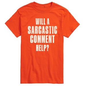 Men's - Instant Message - Funny Sarcastic Comment Help Short Sleeve Graphic T-Shirt - 1 of 4
