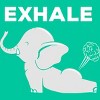 Junior's Design By Humans Exhale Elephant Beyond Yoga Meditation By JplusFunny T-Shirt - 2 of 3