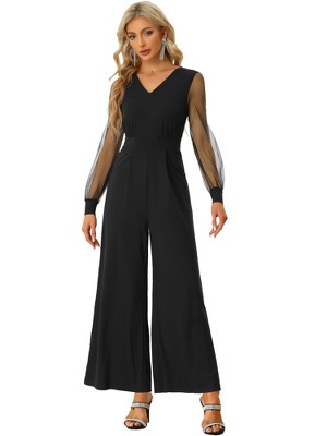 Ysranlr Women's Sexy Bodysuit Deep V Neck Long Sleeve Jumpsuit Elastic  Bodycon Shapewear Tops (Black, XS) at  Women's Clothing store