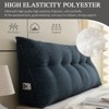 Bekrvio Velvet Headboard Wedge Pillow - Back Support Reading Cushion Bolster with Side Pocket, Removable Cover for Bed & Sofa - 4 of 4