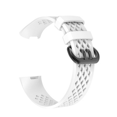 Insten Silicone Watch Band Compatible with Fitbit Charge 3, Charge 3 SE, Charge 4, and Charge 4 SE, Fitness Tracker Replacement Bands, White