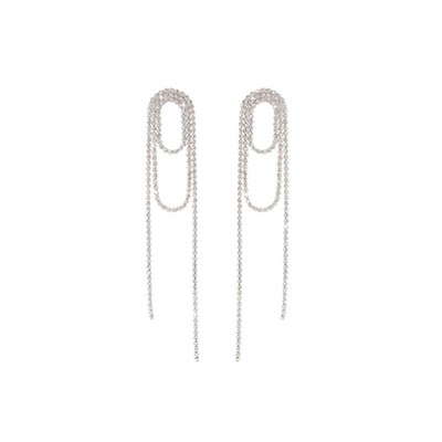 Janelle Crystal Loop Earrings by Tomorrow Studio
