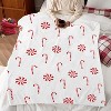 Lomsoe Christmas Throw Blanket Candy Cane Flannel Throw Blanket Super Soft Warm Bed Blanket Christmas Holiday Decor. - 4 of 4