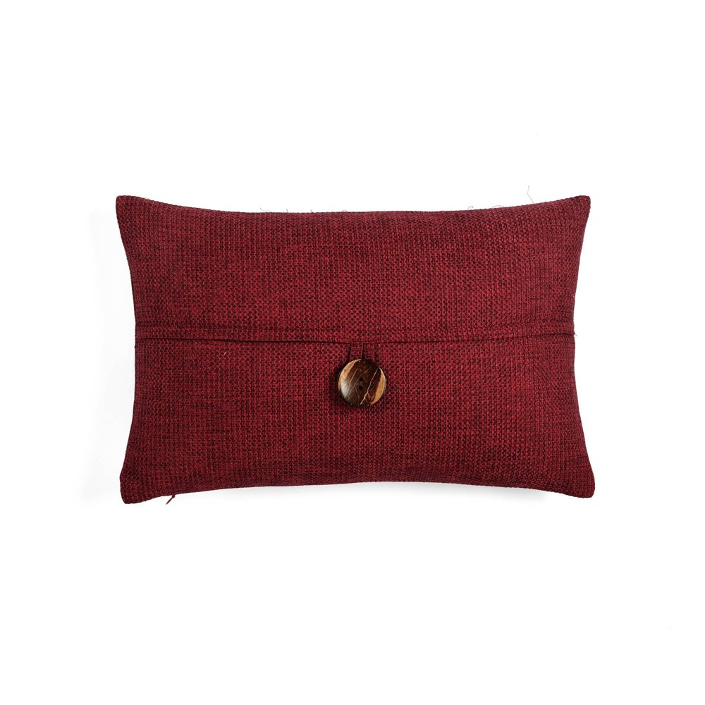 Photos - Pillowcase 13"x20" Oversize Linen Texture Woven Button Family-Friendly Lumbar Throw P