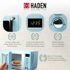 Haden Heritage 12 Cup Programmable Vintage Retro Home Coffee Maker Machine with Vintage Retro 0.7 Cu Ft 700W Countertop Microwave Oven, Blue - 3 of 4