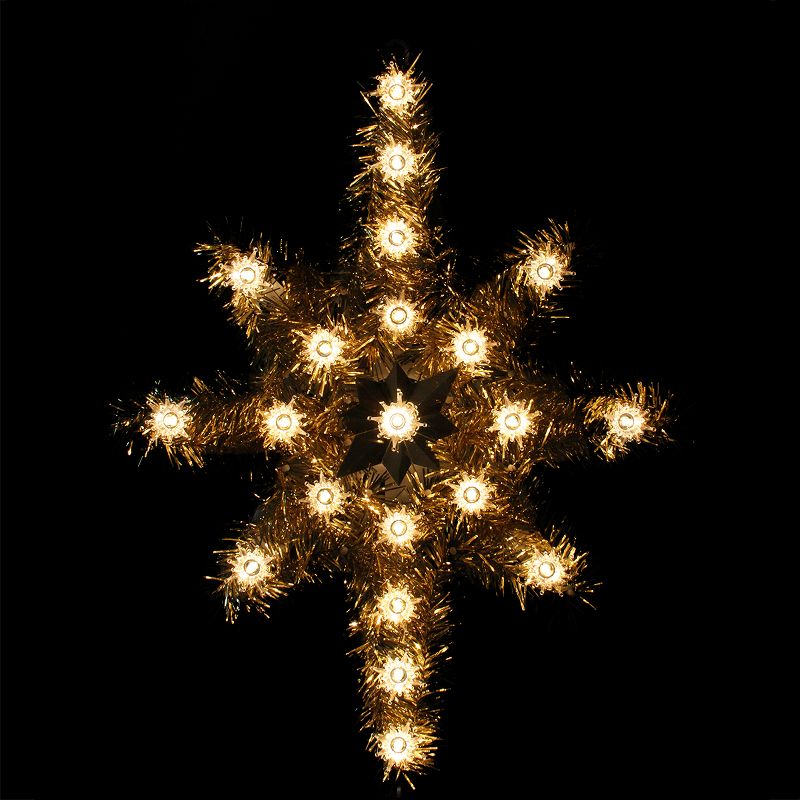 Northlight 21" Gold Star of Bethlehem Christmas Tree Topper - Clear Lights, 2 of 4