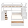 Full Over Twin Bunk Bed with Desk, Drawers and Shelves - 4 of 4