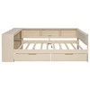 Luxystar Full Size Platform Bed with 2 Drawers, Storage Shelves, Charging Station and Upholstered Headboard - 3 of 4