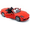 Porsche 718 Boxster Orange 1/24 Diecast Model Car by Bburago - 2 of 3