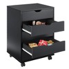 5-Drawer Chest, Wood Storage Dresser file Cabinet with Wheels - 2 of 4
