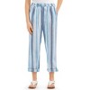 Collections Etc Striped Cuffed Hem Pull-On Elasticized Waist Capris - 3 of 4