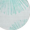 Aquamarine And Ivory Abstract Washable Indoor Outdoor Area Rug - 4 of 4