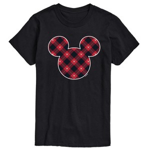 Men's - Disney - Mickey Silhouette Plaid Fill Short Sleeve Graphic T-Shirt - 1 of 4