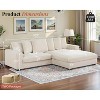 AMERLIFE 102" L-Shaped Sectional Sofa, Oversized Cloud Couch with Deep Seats and Loose Backrest for Living Room, Corduroy Sofa - 2 of 4
